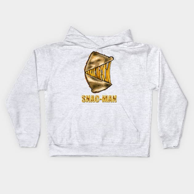 snac-man Kids Hoodie by sapanaentertainment